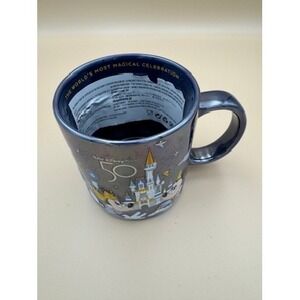 Disney World 50th Anniversary "Earidescent" Mug Mickey Minnie Castle Celebration